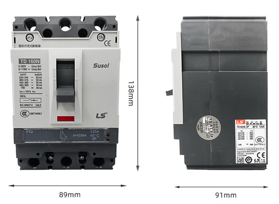 Serie plástica TD100N/H/FTU/FMU de Shell Power Circuit Breaker Broken TD del aislamiento