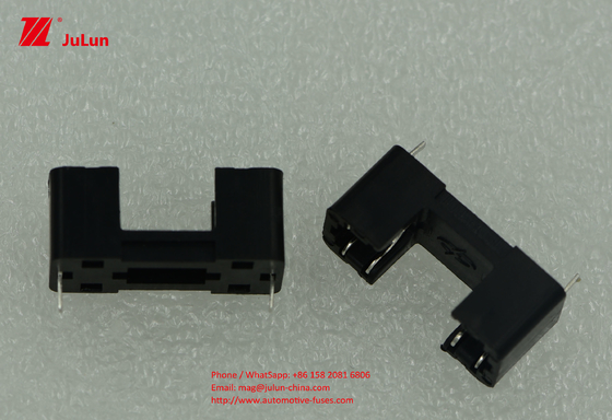 Fusible 10A 250V de la placa de circuito del negro del tenedor 5X20 del fusible del montaje del PWB PTF-15