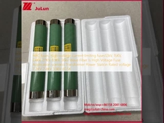 Fusiles HRC, fusibles de límite de corriente de alto voltaje12kV, 15KV, 24KV, 27KV, 33KV, 36kv Fibra de onda es fusible de alto voltaje Escenario de aplicación Estación de energía transformadora Voltado nominal 7.2KV 2.4KV 33KV 40.5K