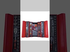 Conjunto de caja de herramientas de hierro de combinación de 85 piezas de reparación de máquinas de tres capas de manga plegable para herramientas