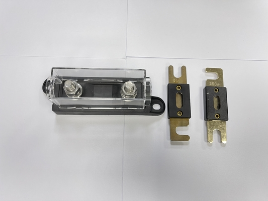 La corriente grande de ANL tapa en el tenedor PA66 Tin Plating de cobre amarillo del fusible del audio para el automóvil