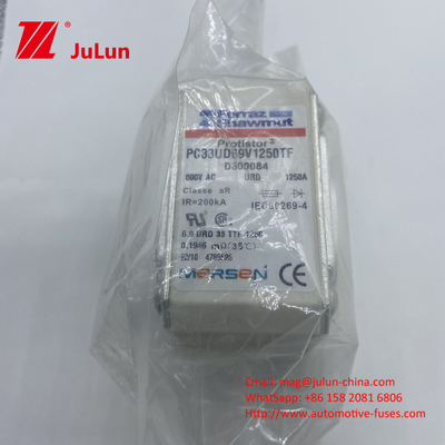 Ferraz D300084 Fusiles para vehículos de cerámica 1250A 690V 200KA Corriente de fallo DC