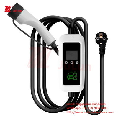 Nuevo arma de carga de energía pistola de carga estándar europea tipo 2 cargador de vehículos eléctricos de 7 kW pila de carga portátil a bordo