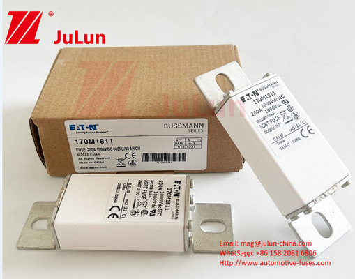 170M1811 200A 1000V Cobre cerámico BUSSMANN Fusiles para automóviles Voltado nominal M6/M8 Instalación