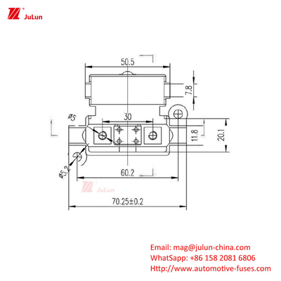 30A-500A Corriente ANS/MIDI Pequeño portador de fusible bueno Buque Rompecircuitos de reinicio manual