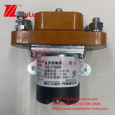 Pista de carga del contactor de corriente continua SZJ200A-D ZJ200D Motor 12V 24V 60V 72V Equipo de comunicación