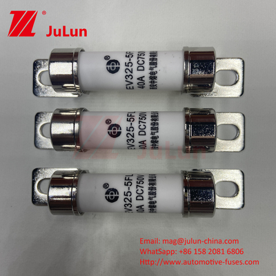 750VDC Almacenamiento de energía 10A 25A 30A 50A EV FUS Automotriz Cerámica de cobre Fuso de vehículo eléctrico para almacenamiento de energía DC750V