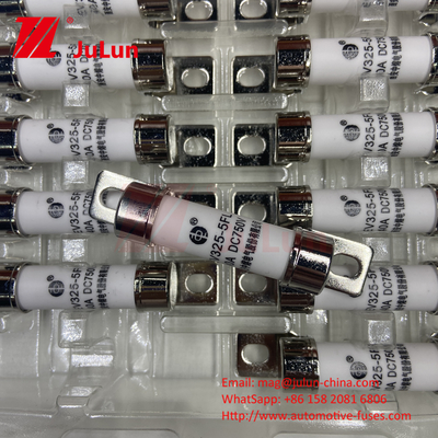 750VDC Almacenamiento de energía 10A 25A 30A 50A EV FUS Automotriz Cerámica de cobre Fuso de vehículo eléctrico para almacenamiento de energía DC750V
