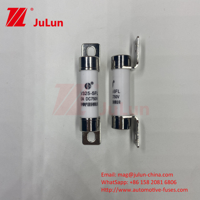 10A-50A Cerámica para el montaje de pernos de fusibles para automóviles con capacidad de rotura de 20KA GB/T31465 30A 40A 50A 750VDC 14*51mm EV325
