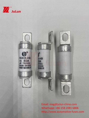 Fusiles cerámicos para automóviles de 750VDC RS308 HB 4G de alta temperatura 10A 20A 25A 30A 40A 50A 63A 80A 100A FUSIÓN de 750VDC