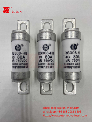 Fusiles de vehículos eléctricos para el almacenamiento de energía del sistema de tracción y olted 750VDC 25A 30A 40A 50A para RS308 HB EV