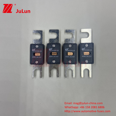 Se trata de un vehículo eléctrico EV320-5X-225A 70VDC Voltage Automotive Fuse For EV Charging System M6 M8