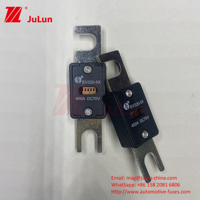 EV320-5X-350A-N 70VDC 6kA Fusiles para vehículos eléctricos de cobre cerámico para la seguridad del sistema de tracción de vehículos eléctricos