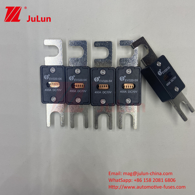 EV320-5C-225A-N 70VDC Logotipo personalizado Cuchilla automotriz Fusiles de tornillo Enchufe en M6 M8 Cobre 80A-500A