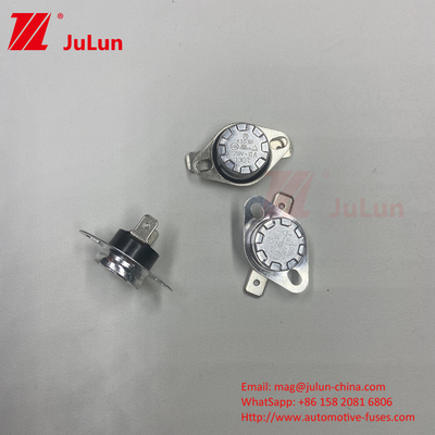 Interruptor hermal contacto AC250VMreset manual protector térmico hornos de microondas uso sobre el calor KSD termostato bimetal