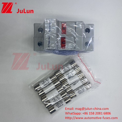 Fuse solar PV Din Rail Sustentador de fusible solar para inversor fotovoltaico Sustentador de fusible cilíndrico en línea