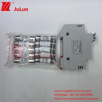 Fuse solar fotovoltaico de cerámica para inversor solar 1000DC 1500DC 32a 40a 50Amp Energía solar fotovoltaica Dc Soportador de fusible eléctrico con 14