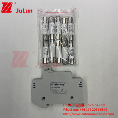 Fusiles solares Pv / Din Rail Sustentador de fusibles solares para el inversor 1500VDC 1000VDC 500VDC 10A-63A 30kA