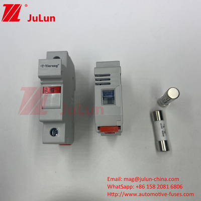 1000VDC 32A Sustentador de fusibles solares con fusibles para inversores fotovoltaicos RT18-32 15A 20A 32A Sustentador de fusibles con indicador LED para el sistema solar P