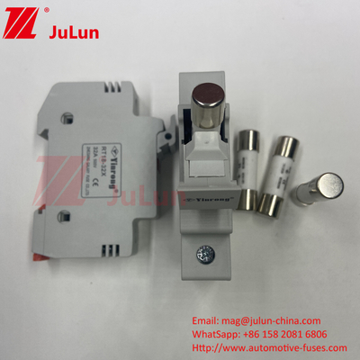 Capacidad de ruptura de 30kA Fuso solar PV / sostén de fusible solar Din Rail para protección de módulos