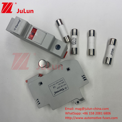 Invertidor fotovoltaico solar Fuse cilíndrico.Fuse holder 1000V DC Fuse holder para el sistema de paneles solares 25A 32A AC