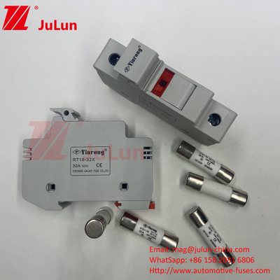 Fusiles solares de alto voltaje 10A ~ 63A para el inversor fotovoltaico solar 500vdc 1000vdc 1500vdc