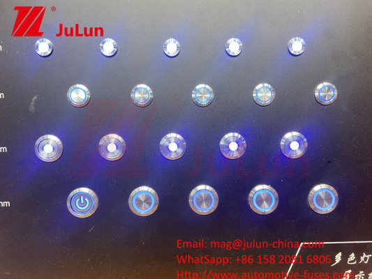 16mm Anillo Iluminado Momentario Led IP67 12mm/16mm/19mm/22mm/LA38/XB2 Botón de interruptor de metal botón de empuje de metal empujando trasero