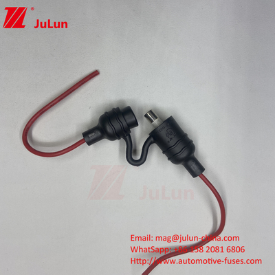 Protector de fusibles de bajo voltaje para automóviles a prueba de polvo Rojo Negro Silicona PPS 10A 250V