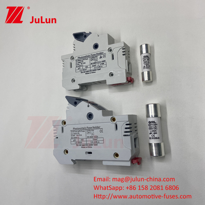 AC RT18-32X Portador de fusibles Caja base de fusibles 10x38MM 500V de soplo rápido Cerámica RO15 RT18 DIN Rail Moun Portador de fusibles único