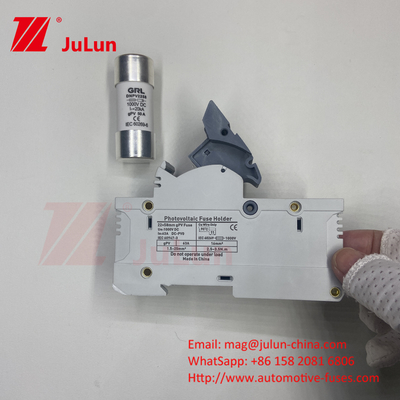 Fusiles fotovoltaicos solares cilíndricos 10A-63A 1000VDC/1500VDC IEC60269.6 Fusiles 10X38 1p 2p 3Polo Np Dc Fusiles cuadrados Fusiles fotovoltaicos solares