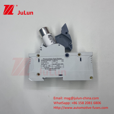 Fusiles fotovoltaicos para el soporte de fusibles fotovoltaicos 30 Amp Rt18-32 10x38 Base del fusible Fusiles térmicos 16a 220v 10*85mm