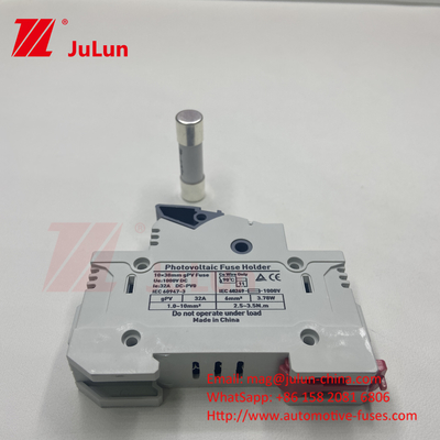 1000V DC Inversor fotovoltaico solar Fusiles RT18 Serie 10x38 3P DIN Rail montado 32A Capacidad para el fusible 1500V