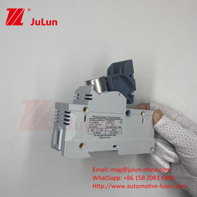 1000V DC Inversor fotovoltaico solar Fusiles RT18 Serie 10x38 3P DIN Rail montado 32A Capacidad para el fusible 1500V