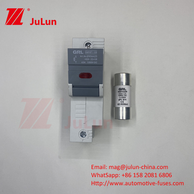 Portador de fusible 30A 63A 500V 10x38 RT18-32 Portador de fusible cilíndrico 10A 1000DC Fusible fotovoltaico solar para protección fotovoltaica