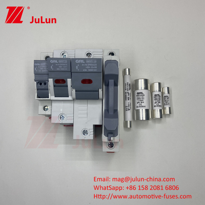Inversor fotovoltaico solar Panel solar Fuse térmico AC RT18-125 Fusible 10x38 6A aislador Italweber