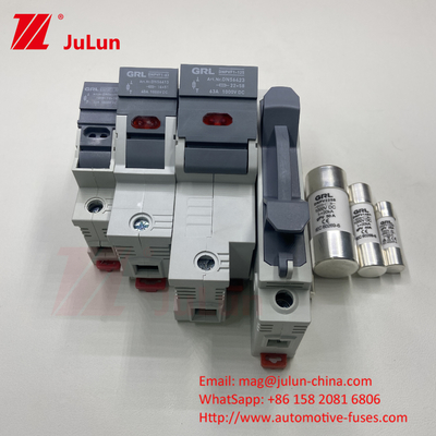 Fusiles fotovoltaicos solares con material de elemento de fusible de cobre RO17 soplo rápido Cerámica DIN Rail Moun 22x58MM Fusiles Italweber 500V
