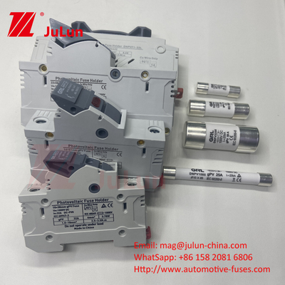 Fusiles de inversor fotovoltaico solar de 1000VDC 15A para aplicaciones de energía solar fotovoltaica