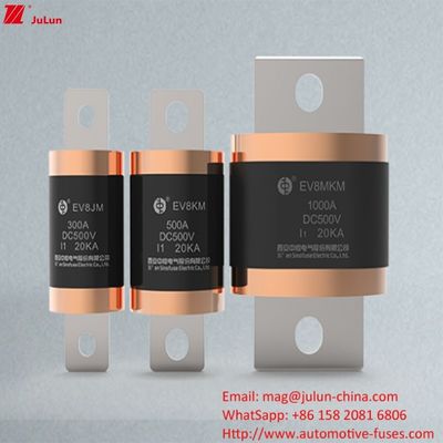 Vehículo eléctrico de tornillo de perno Carga rápida 10KA 20KA Fusión mediana de 500VDC Fuso de vehículo de nueva energía