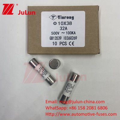 7A 10*38mm AC380V AC500V AC690V AC800V Fusiles fotovoltaicos cerámicos para sistemas fotovoltaicos