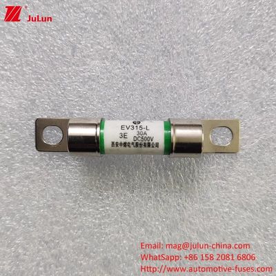 EV315 DC500V 20KA Capacidad de ruptura Tubo redondo tornillo de tornillo fusibles para automóviles