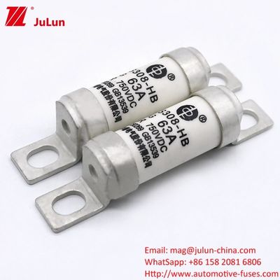 Fusiles eléctricos DC750V 32A 63A 100A para sistemas de energía eléctrica