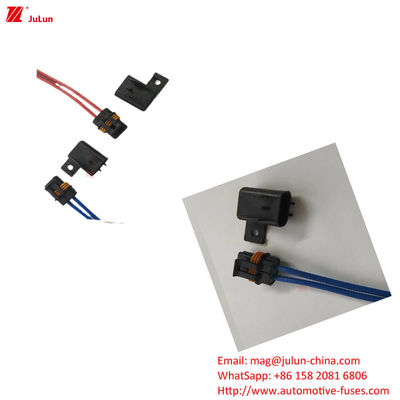 Plastico / carcasa de nylon 32V Sustentador de fusible de vehículo eléctrico 30A-500A 1 polo Reinicio manual