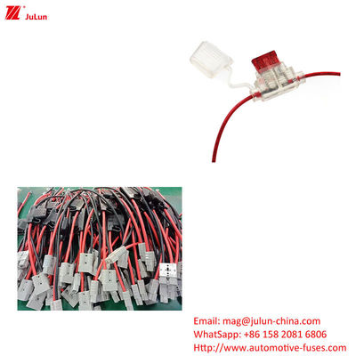 30A-100A soporte de fusible de cobre para automóviles de plástico / carcasa de nylon piezas de automóviles unipolares