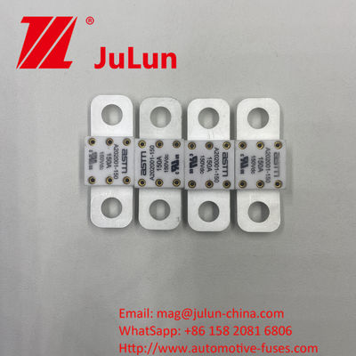 Fusiles cerámicos para automóviles ASTM A202001-200A 150VDC para el sistema de tracción de vehículos eléctricos Material de plata 20KA Capacidad de rotura 16-20KA 400A 500A