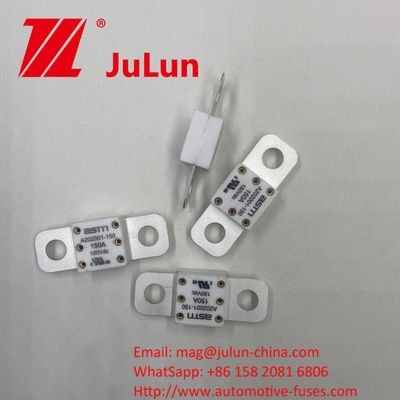 A202001-300A Fusiles cerámicos para automóviles de 150VDC con corriente eléctrica de 100A 150A 200A 250A 300A 350A 400A 500A y distancia de agujero de 39 mm