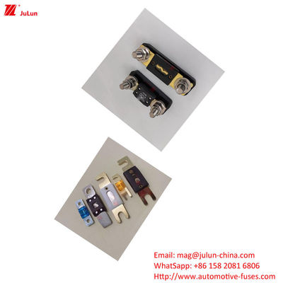 Accesorios de protección de circuitos electrónicos para automóviles para fusibles/sillones de corriente nominal 50A-500A Materiales de cobre/baquelita/cerámica