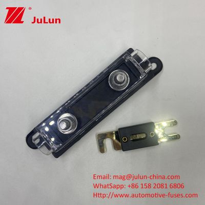 ANL Diseño a prueba de polvo de pernos soporte de fusibles para automóviles negro azul oro transparente