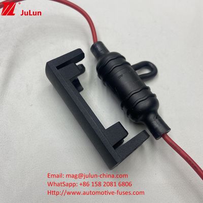 10*38mm Fusiles cilíndricos impermeables IP68 cubierta de soporte de fusible en línea con alambre UL para