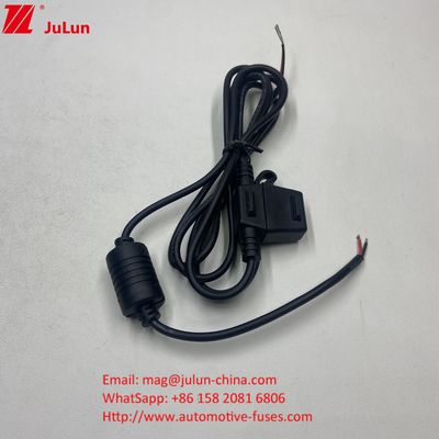 el fusible 50A maxi corriente nominal rojo 10AWG alambre 280mm longitud total en línea soporte de fusible
