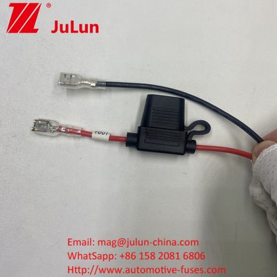 Portador de fusible 8AWG Cuchillo en línea 30A Cables de plomo de alambre Portador de fusible 8AWG Cuchillo en línea Cable de plomo de alambre Original 50 Amp Plug Style Conector de alimentación a terminales de anillo de 8 mm Original 50 Amp Plug Style